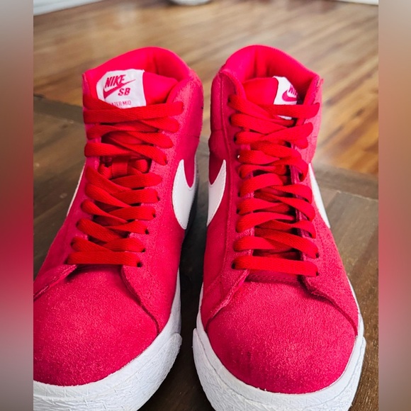 Nike SB Zoom Blazer Mid Shoe Red High-Top Sneakers - Picture 8 of 11